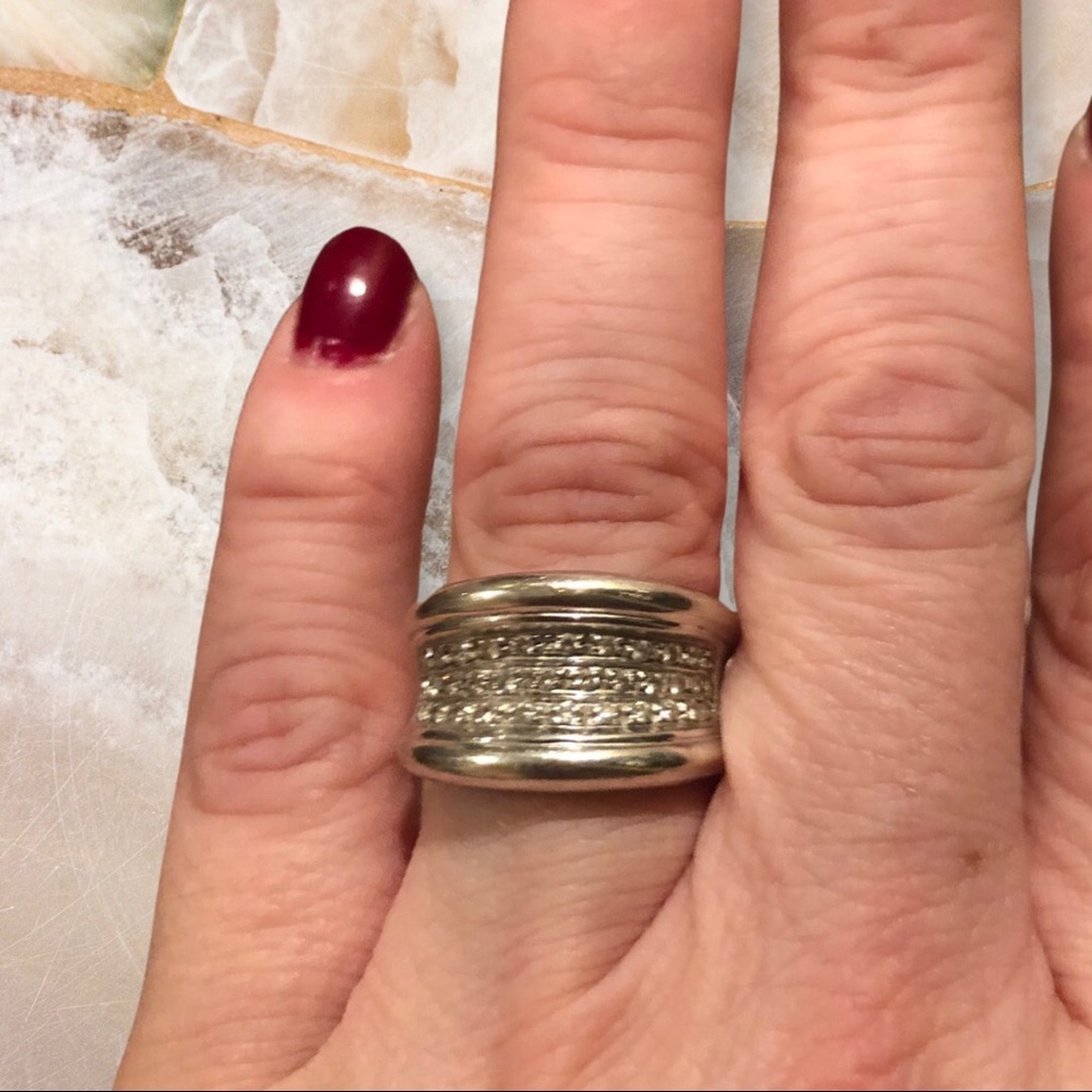 Pavé Diamond Ring—Silver (925)